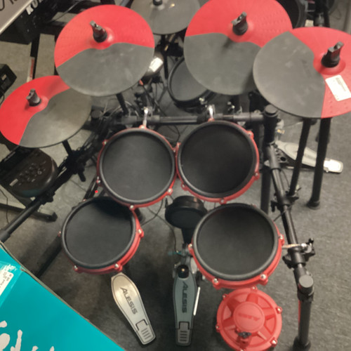 Vist Large View of Product Image Which is Used Alesis NITRO MESH SPECIAL EDITION RED Electronic Drum Kit