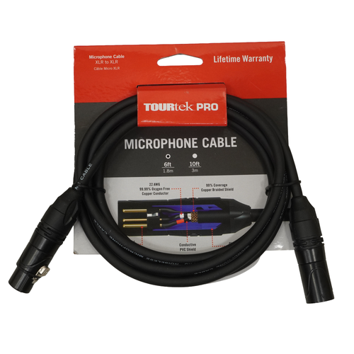 Vist Large View of Product Image Which is New TourTek 6' XLR Mic Cable Gold Plug