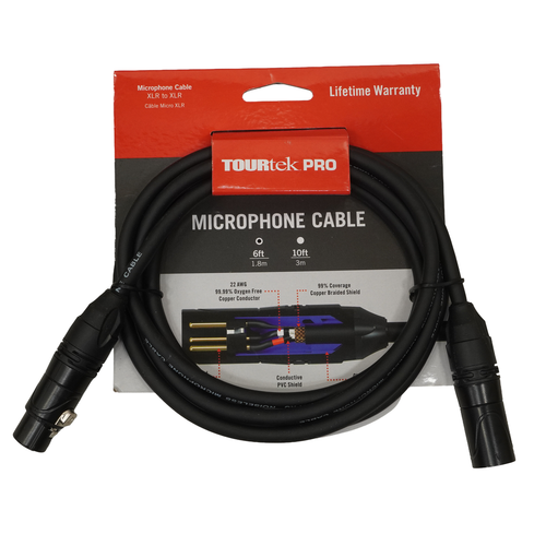 Vist Large View of Product Image Which is New TourTek 6' XLR Mic Cable Gold Plug