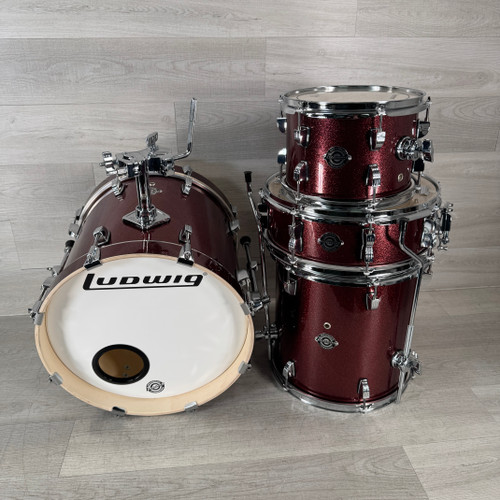 Vist Large View of Product Image Which is Used Ludwig 4-piece Breakbeats Drum Kit - Red Sparkle - Local Pickup Only