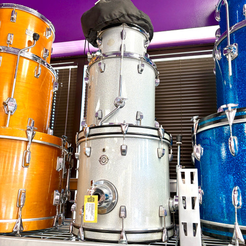 Vist Large View of Product Image Which is Used Ludwig 3PC Breakbeat Drum Shell Kit Silver/Gray