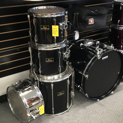 Vist Large View of Product Image Which is Used Pearl Export 5 Piece Drum Shell Kit Black