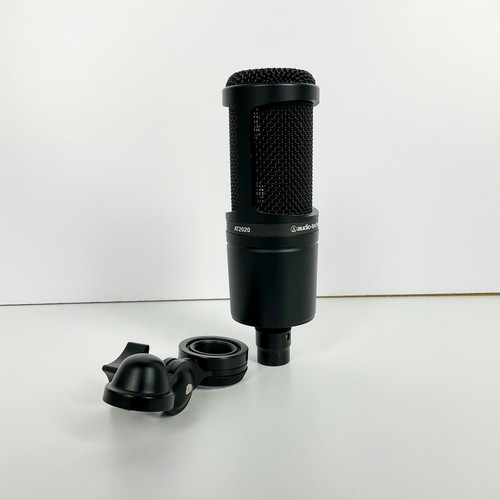 Vist Large View of Product Image Which is Used Audio Technica AT2020 P48 Condenser Microphone with Mount