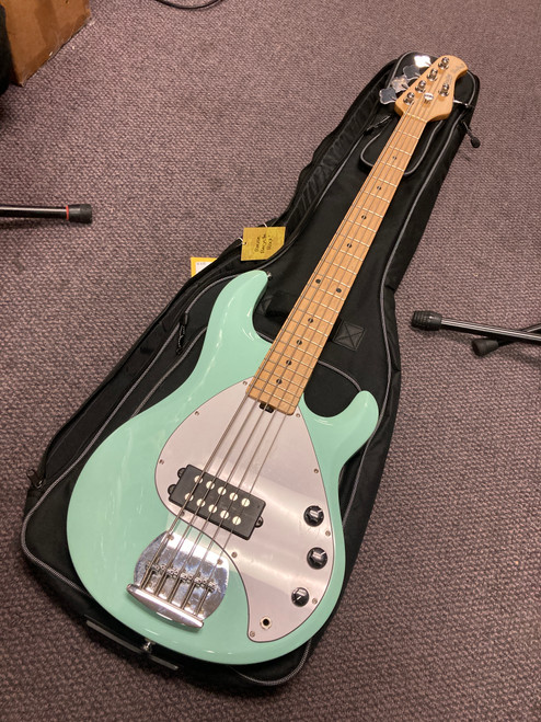 Vist Large View of Product Image Which is Used Sterling by Ernie Ball STINGRAY 5 Bass Guitar Blue 5-String