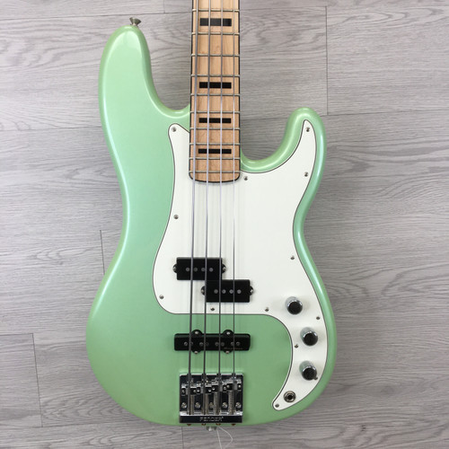 Vist Large View of Product Image Which is Used Fender GC FSR DELUXE P BASS SPECIAL MIM P Type Bass Guitar Green 4-String