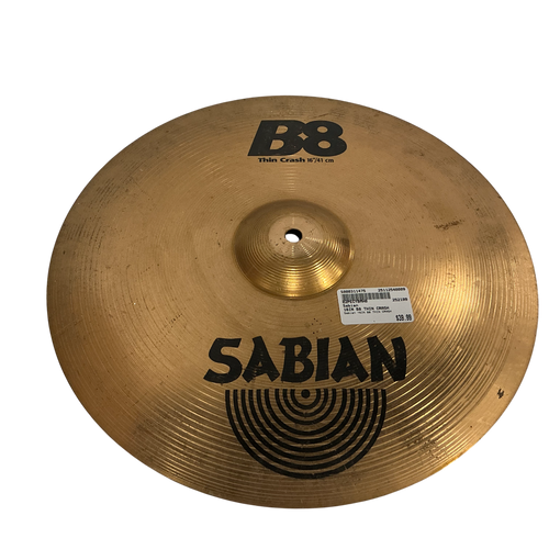 Vist Large View of Product Image Which is Used Sabian 16IN B8 THIN CRASH Crash Cymbal 16"