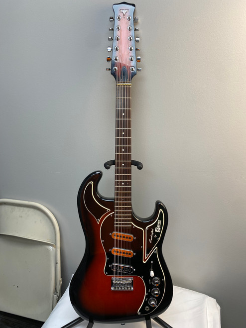 Vist Large View of Product Image Which is Used Burns LONDON CLUB SERIES 12-STRING/DOUBLE SIX Vintage S Type Electric Guitar Sunburst 12-String