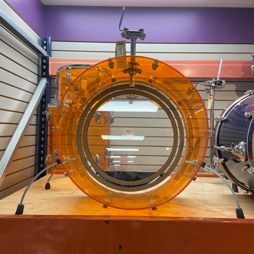 Vist Large View of Product Image Which is Used - Ludwig 3PC VISTALITE AMBER AS-IS Drum Shell Kit