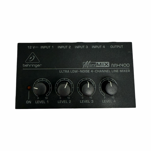 Vist Large View of Product Image Which is Used Behringer MICROMIX MX400 4-CHANNEL MINI MIXER Compact Mixer