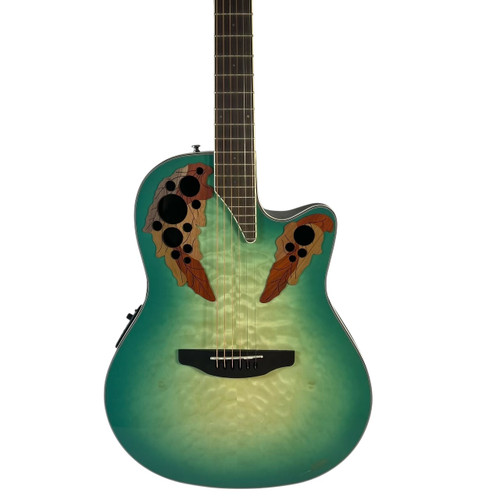 Vist Large View of Product Image Which is Used Ovation CELEBRITY ELITE PLUS CE44X-9B Laminate Top Acoustic Guitar Mintburst