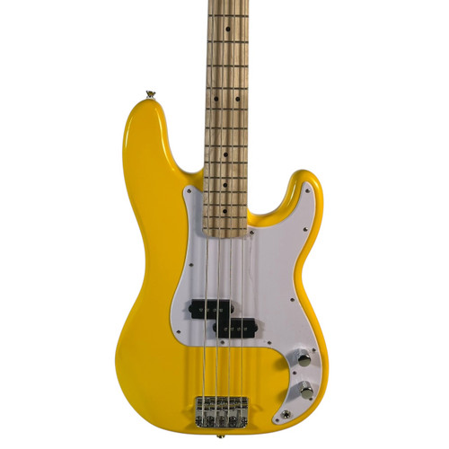 Vist Large View of Product Image Which is Used Squier SONIC PRECISION BASS  Bass Guitar Graffiti Yellow 4-String