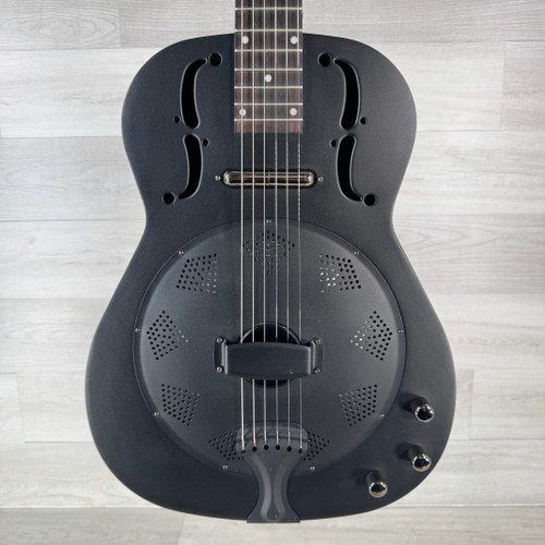 Vist Large View of Product Image Which is Used Washburn Electric Resonator Guitar - Black