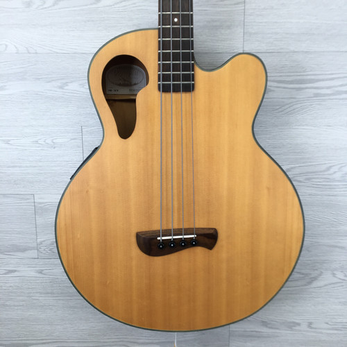 Vist Large View of Product Image Which is Used Olympia OB-3CE Acoustic Bass Guitar Natural 4-String