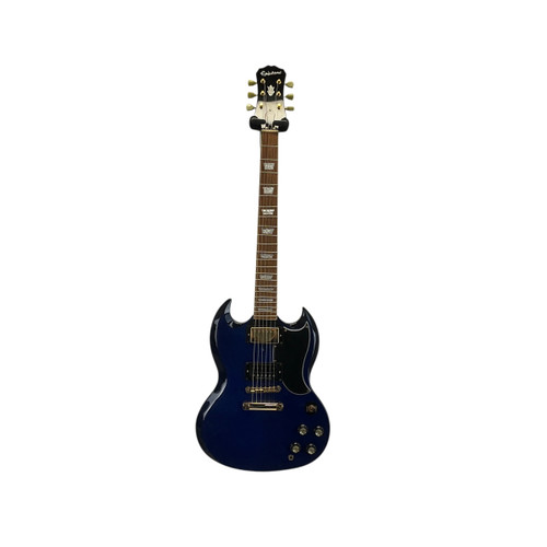 Vist Large View of Product Image Which is Used Epiphone SG PRO SG Type Electric Guitar Blue 6-String