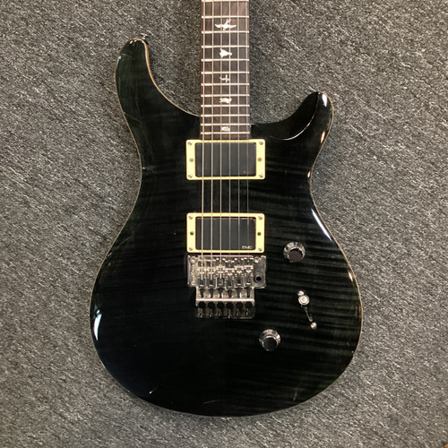 Vist Large View of Product Image Which is Used Paul Reed Smith - PRS SE FLOYD CUSTOM 24 Double Cut Electric Guitar Black 6-String