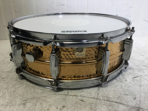 Vist Large View of Product Image Which is Used Ludwig HAMMERED BRONZE PHONIC 14X5 SNARE Snare Drum 14"