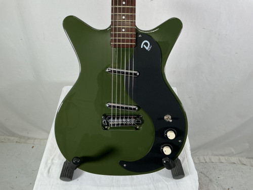 Vist Large View of Product Image Which is Used Danelectro 59M BLACKOUT NOS+ Double Cut Electric Guitar Green 6-String