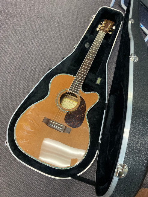 Vist Large View of Product Image Which is Used Zager ZAD-80CE OM/N Solid Top Acoustic Guitar Wood