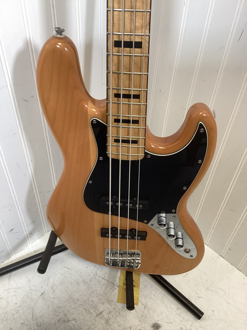 Vist Large View of Product Image Which is Used Squier JAZZ BASS J Type Bass Guitar Natural 4-String
