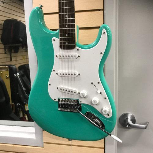Vist Large View of Product Image Which is Used Squier BULLET STRAT S Type Electric Guitar Green 6-String