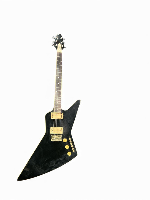 Vist Large View of Product Image Which is Used Cort EXPLORER STYLE AS IS Vintage Electric Guitar Black 6-String