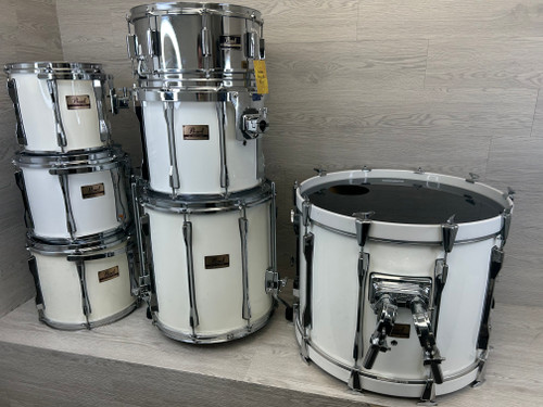 Vist Large View of Product Image Which is Used Pearl MLX All-Maple 7pc Drum Kit White w/Hardware & Pearl Icon Rack --22"/16"/14"/14"/13"/12"/10"