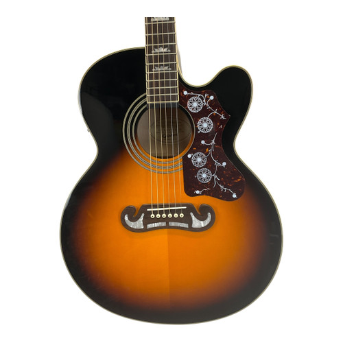 Vist Large View of Product Image Which is Used Epiphone Ej-200ce/vs Solid Top Acoustic Guitar Tobacco Sunburst