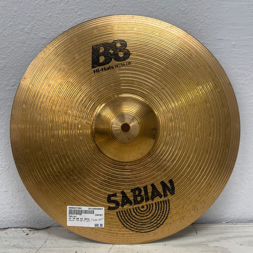 Vist Large View of Product Image Which is Used - Sabian 14 IN B8 HI HATS - Hi Hat Cymbals 14"