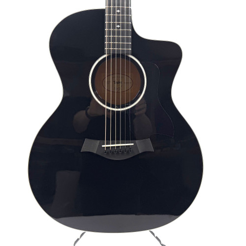 Vist Large View of Product Image Which is Used Taylor 214CE BLK DLX Acoustic Guitar Black