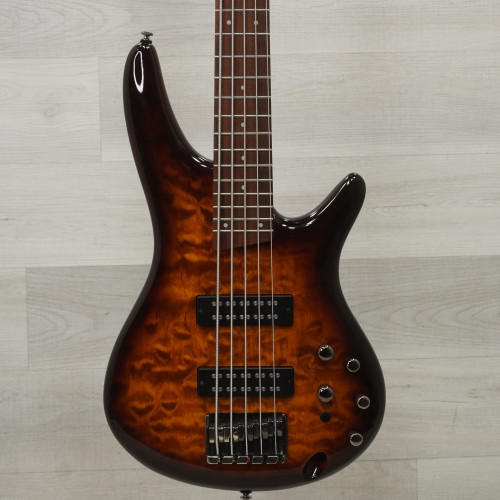 Vist Large View of Product Image Which is Used Ibanez SR405EQM Bass Guitar Sunburst 5-String
