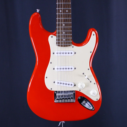 Vist Large View of Product Image Which is Used Squier MINI STRATOCASTER S Type Electric Guitar Red 6-String