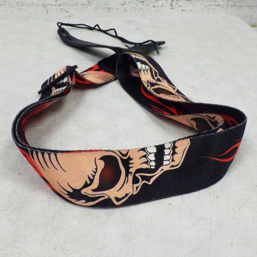 Vist Large View of Product Image Which is Used BEST SOUNDS FLAMING SKULL GUITAR STRAP Guitar Accessory