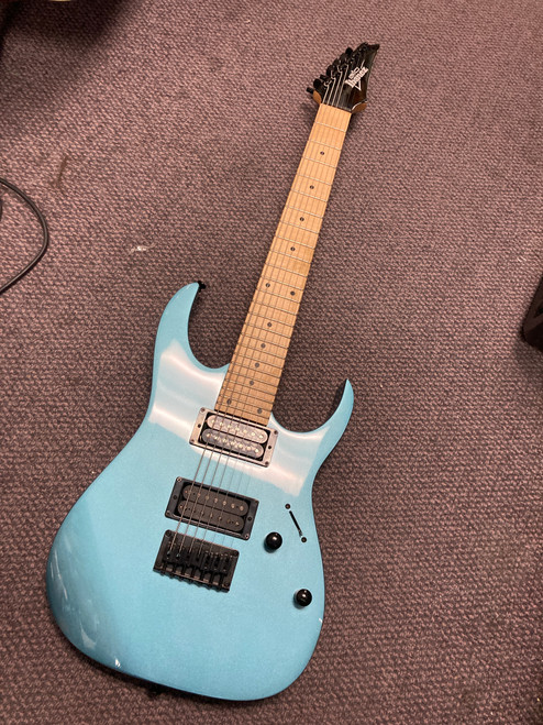 Vist Large View of Product Image Which is Used Ibanez GIO 7 STRING S Type Electric Guitar Blue 7-String