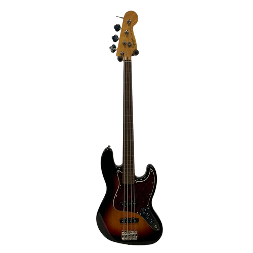 Vist Large View of Product Image Which is Used Squier CLASSIC VIBE 60S JAZZ FRETLESS J Type Bass Guitar Sunburst 4-String