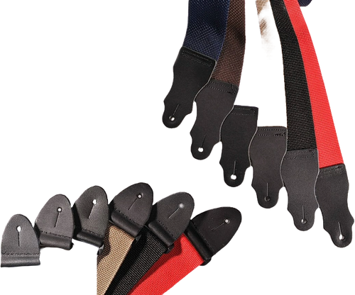 Vist Large View of Product Image Which is New Franklin Poly Web Guitar Strap Chocolate