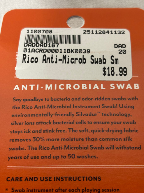 Vist Large View of Product Image Which is New Rico Anti-Microb Swab Sm