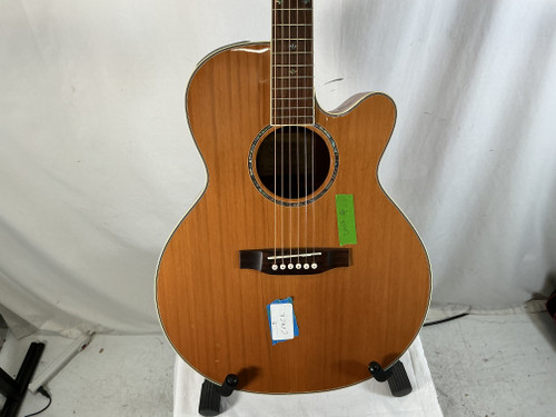 Vist Large View of Product Image Which is Used Takamine EG544SC-4C AS IS BRIDGE LIFT Solid Top Acoustic Guitar Natural