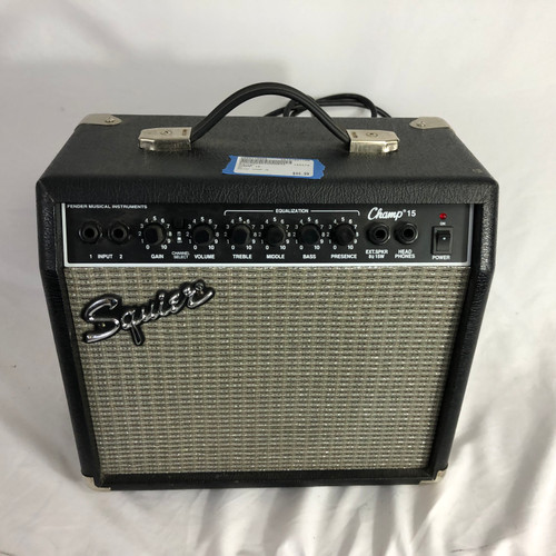 Vist Large View of Product Image Which is Used Squier CHAMP 15 1 x 8 Solid State Amplifier 1 x 8
