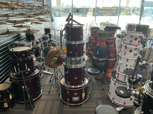 Vist Large View of Product Image Which is Used Excel DRUM KIT + HARDWARE AND CYMBALS Drum Shells and Hardware Red