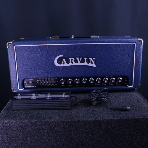 Vist Large View of Product Image Which is Used Carvin X100B SERIES IV BLUE TOLEX TUBE HEAD Tube Guitar Amplifier Head