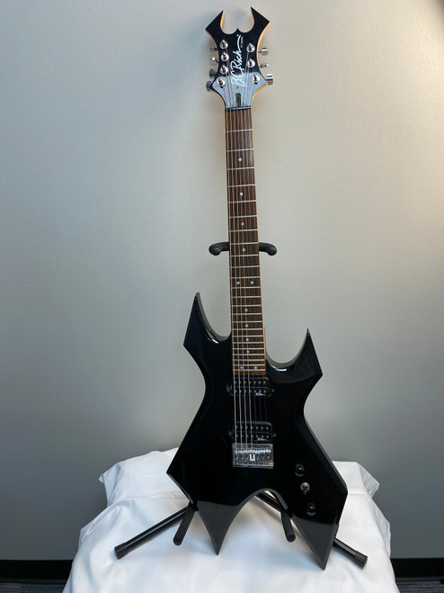 Vist Large View of Product Image Which is Used BC Rich WARLOCK P7 SERIES Vintage Pointy Electric Guitar Black 7-String