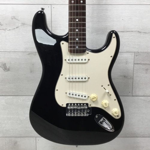 Vist Large View of Product Image Which is Used Squier Strat By Fender Electric Guitar Black