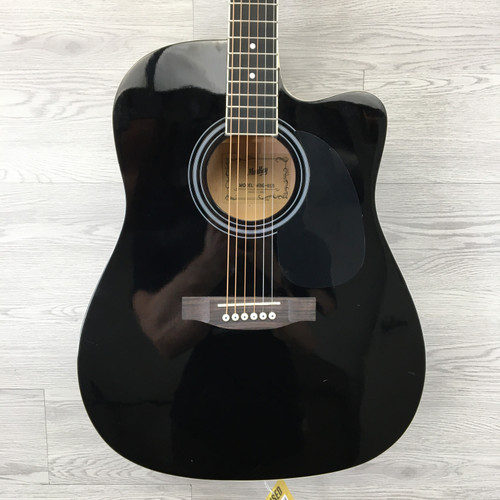 Vist Large View of Product Image Which is Used MOUKEY MGB-01B ACOUSTIC GUITAR Laminate Top Acoustic Guitar Black