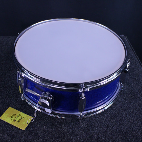Vist Large View of Product Image Which is Used 14 MIJ SNARE BLUE SPARKLE Wood Snare Drum 14"