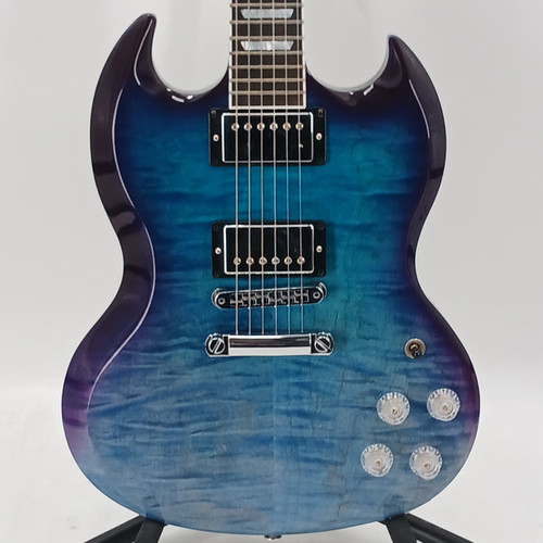 Vist Large View of Product Image Which is Used Gibson SG MODERN BLUEBERRY BURST FADE SG Type Electric Guitar Blue 6-String