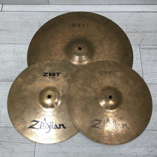 Vist Large View of Product Image Which is Used Zildjian ZBT 13" Hi Hat 18" Crash/Ride Cymbal Set
