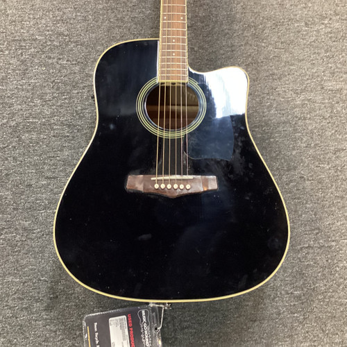 Vist Large View of Product Image Which is Used Ibanez PF15ECE Laminate Top Acoustic Guitar Black