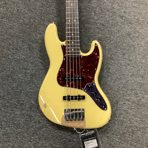 Vist Large View of Product Image Which is Used Fender JAZZ BASS V DELUXE ACTIVE J Type Bass Guitar White 5-String