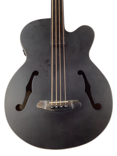 Vist Large View of Product Image Which is Used Aria FEB-F2FL-STBK ACOU BASS FRETLESS A/E