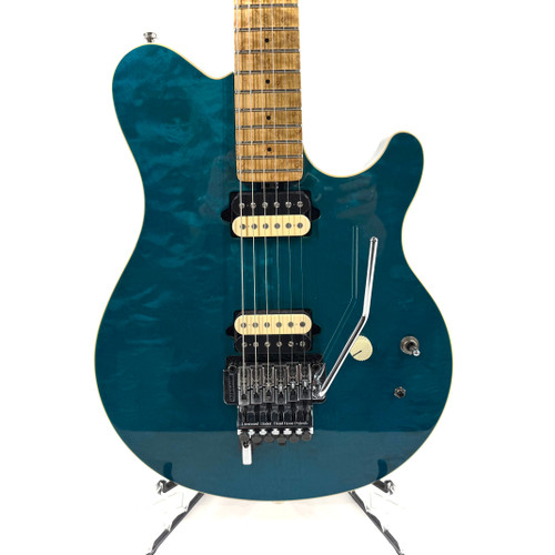 Vist Large View of Product Image Which is Used Ernie Ball Music Man Axis AS IS Electric Guitar Translucent Blue 2000